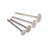 Shank Carbide Burr Set, 4Pcs 3mm Shank Diamond Mounted Point Grinding Head 10-16mm for Stone Carving Polishing