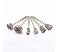 Shank Carbide Burr Set, 5 Pcs 2.35mm Shank Diamond Electroplated Mounted Grinding Drill Burr Grit 30-100(50(2.35 Shank))