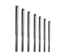 Shank Drill Bit Suitable for Electric Hammer Concrete and Stone Drilling, Rotary Type with Six Edge Cutter Head Design 18 25mm (24x280mm)
