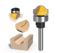 Shank Pattern Following Bearing Router Bit, 19.05mm Cutting Diameter, 10.5mm Blade Length, for Wood Trimming & Edge Profiling