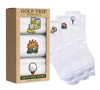 Shanker Golf White Golf Socks - Golf Trip Essentials - Funny Golf Gifts