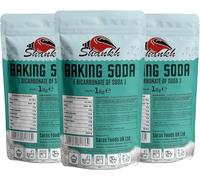 Shankh Baking Soda 1kg (Pack of 3) - Food Grade Sodium Bicarbonate (E500) | Multi-Purpose Bicarbonate of Soda for Baking, Cooking, Cleaning, Deodorising & Bath Bombs | Household & Kitchen Use