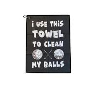 SHANKITGOLF Funny Golf Towel Gag Gift Clean Golf Balls Fun Golf Accessories With Clip For Golf Bag
