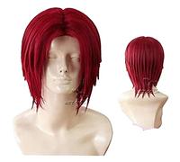 Shanks Wigs Red Short Synthetic Hair Cosplay Wigs For Men's + Wig cap