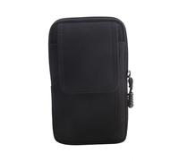 ShanLily 2Pcs Vertical Waist Pack, Waterproof Pouch for Bike/Camping/Hiking/Daily Use, Attaches to Backpacks Belts, Fits Most Phones(Black)