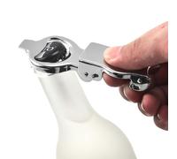 SHANLILY 3-In-1 Bottle Opener, Stainless Steel Multifunctional Tool For Bottle Cap Replacement, Sealing And Can Pull Ring Opener(Silver)