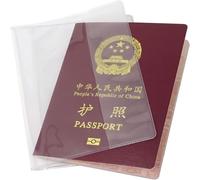 ShanLily 6pcs Clear/Frosted PVC Passport Cover Holder Case Organizer ID Credit Card Protector Outdoor Travel Accessories, style2, 18.8*13.3cm