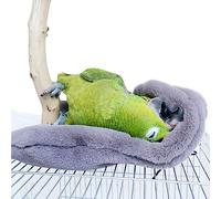ShanLily Comfort Corner Fleece Bird Blanket Parrot Cage Snuggle Hut Warm Bird Nest House Bed Hanging Hammock Toy for Parakeet Cockatiel Pigeon Small Animals Shelter Plush Bedding