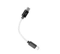 SHANLING L3 USB-C to L OTG DAC Adapter Cable, for iPhone iPad iOS Devices, for USB Headphone Amps Amplifiers UA2, UA3, UA5, UP5, H7, 4.72 Inch Pure Silver Cable