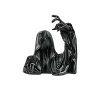 Shanmeidㅤ Grim Reaper Statue, Resin Gothic Throne Suriel Statue, Goth Acotar Bookshelf Decor Figurine Fantasy, Small Black Ghost Shelves Figure for Halloween Home Garden Sculpture (Tearer)