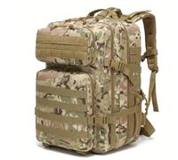 SHANNA 45L Military Tactical Backpacks, Hiking Backpack Camping Backpack, Waterproof Large Outdoor Sport Travel Daypack Molle Army Assault Rucksack 3 Day Bug Out Bag Survival Equipment for Men Women