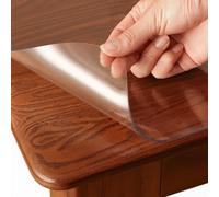 SHANNA Clear Table Protector, 1.5mm Thick 40 x 60cm Transparent Table Cover Pad, Plastic Waterproof Clear Table Protector for Dining Table, Rectangle Heavy Duty Wipe Clean Tablecloth for Home Kitchen