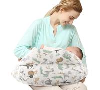 SHANNA Nursing Pillow Bottle Feeding Breastfeeding Pillow, Multifunctional Nursing Pillow with 100% Cotton Romvable Washable Cover Adjustable Waist Strap Support, Gifts for Pregnancy(Forest Animals)