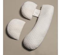SHANNA Pregnancy Pillow for Sleeping, Extended Full Body Pillow Pregnancy Pillows, Maternity Pillow Support for Back, Hips, Legs for Pregnant Women, With Washable Cover (White)