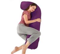 SHANNA Pregnancy Pillow for Sleeping, J Shaped Full Body Pillow Pregnancy Pillows, Maternity Pillow Support for Back, Hips, Legs for Pregnant Women, With Washable Cover (Purple)