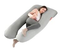 SHANNA Pregnancy Pillow for Sleeping, U Shaped Full Body Pillow Pregnancy Pillows, Maternity Pillow Support for Back, Hips, Legs for Pregnant Women, With Washable Cover (Cooling Grey)
