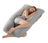 SHANNA Pregnancy Pillow for Sleeping, U Shaped Full Body Pillow Pregnancy Pillows, Maternity Pillow Support for Back, Hips, Legs for Pregnant Women, With Washable Cover (Light Grey)