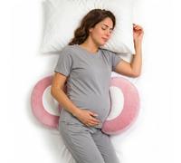 SHANNA Pregnancy Pillow for Sleeping, Wedge Full Body Pillow Pregnancy Pillows, Maternity Pillow Support for Back, Hips, Legs for Pregnant Women, With Cooling Cover (Pink)
