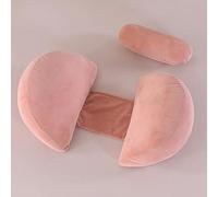 SHANNA Pregnancy Pillow for Sleeping, Wedge Full Body Pillow Pregnancy Pillows, Maternity Pillow Support for Back, Hips, Legs for Pregnant Women, With Washable Cover (Flannel Pink)