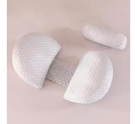 SHANNA Pregnancy Pillows for Sleeping, Upgraded Extended Maternity Pillow, Pregnancy Body Pillow for Pregnant Women with Removable, Washable Cover, Support for Belly,Back(Grey)