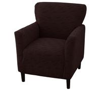 SHANNA Stretch Banquet Chair Covers: 1Piece Modern Luxury Knitted Armchair Slipcover Removable Pet Friendly Single Couch Covers Stretch Washable,for Living Room (Chocolate-Jacquard)