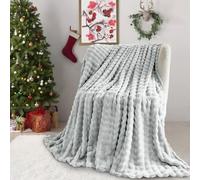 SHANNA Super Soft Warm Milk Velvet Cozy Bubbles 450 GSM Blankets Throws for Sofa Large Fluffy Versatile Blanket Bed Throw for Bedroom, Couch, Travel, Car, Camping (Grey, 130 * 160cm)
