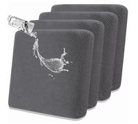 SHANNA Waterproof Couch Cushion Cover: 4Pcs Outdoor Cushion Covers High Elastic Non-Slip Magic Sofa Cover Solid Color Patio Cushions For Outdoor Furniture Suitable for Kids, Pets (Dark Gray)
