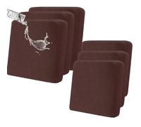 SHANNA Waterproof Couch Cushion Cover: 6Pcs Outdoor Cushion Covers High Elastic Magic Sofa Cover Jacquard Outdoor Furniture Cushions Suitable for Sofa Pets (Coffee)