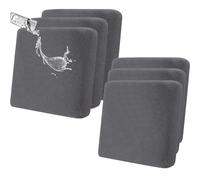 SHANNA Waterproof Couch Cushion Cover: 6Pcs Outdoor Cushion Covers High Elastic Magic Sofa Cover Non-Slip Patio Cushions For Outdoor Furniture Suitable for Armchair, Sofa Seat Slipcover (Dark Gray)