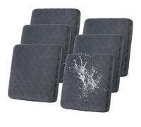 SHANNA Waterproof Couch Cushion Cover: 6Pcs Printed Outdoor Cushion Covers Magic Sofa Cover Super Soft Latest Pets Friendly Furniture Protector Suitable for Sectional Sofa (Dark Gray)