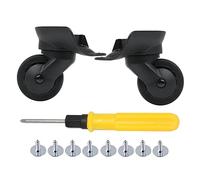 SHANOER 1 Pair Replacement Wheels for Luggage 360 Swivel Suitcase Casters Black (W187)