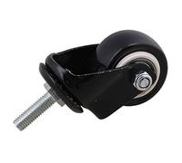 SHANOER 4pcs Heavy Duty 240kg M8x25mm PU Swivel Castor Wheels Trolley Furniture Caster Replacement (castor without brake)