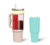 SHANPIN 2-in-1 Inner Tray Compatible with Stanley Cup Accessories, Silicone 2-in-1 Cup Divider, Reusable Liner for Party for Stanley Cup 40 oz, for Party, Leisure, Office etc(Light Blue)