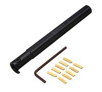 shanpu 10Pc Mgmn200 Carbide Insert + 1Pc High Clamping Force Mgivr2016-2 Lathe Turning Tool + Wrench Machine Milling Cutter Accessories