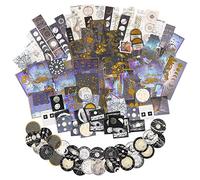 shanpu 192Pcs Celestial Vintage for Scrapbooking Moon Space Astronomy Journaling Supplies