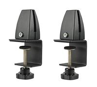 shanpu 2 Pcs Office Desk Divider Clamp Privacy Screen Clip Holder Bracket Screen Baffle Clamp Partition for Table Clamp -Black