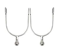 ShanQuilyx 2Pcs Women's Horse Spurs, Stainless Steel Westerns Spurs with Roller, Ideal for Equestrian Boots and Horsemanship Lovers, Sensitivity and to Control