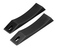 ShanQuilyx Silicone Barbell Load Unload Plates Cushion, Anti-Slip Barbell Wedge for Weightlifting, Non-Roll Deadlift Wedge Plates, Includes 2 x Barbell Wedge for Gym Floor (Black)