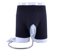 SHANRROW Wearable Urine Bag Incontinence Pants for Men, Urinary Leak Proof Leg Silica Gel Urinal Catheter Urine Bag Holder Collection Bag,L