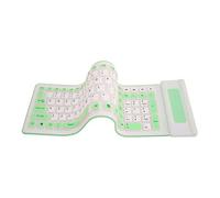 Shanrya 2.4G Silent Silicone Keyboard for Laptop (Cyan)