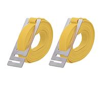 Shanrya 2Pcs 5m x 2cm Yellow Polyester Beehive Bundling Strap with Stainless Steel Buckle for Beehive, Boat, Trailer, ATV