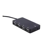 Shanrya 4 Port OTG Cable Adapter, Useful USB Hub USB2.0 OTG Extension Adapter Black Long Use Time for Smartphone for Tabletx