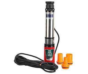 Shanrya 400W Submersible , DC Deep Well, Red, Steel, High Temperature Resistance, Magnetic Drive, 4-6m3/h Flow, 30m Water-Lift
