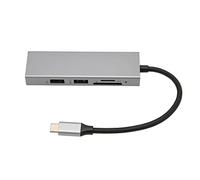 Shanrya 5 in 1 USB C Hub, USB C Hub Multiport Adapter Aluminum Alloy Practical for Keyboard