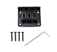 Shanrya Adjustable Guitar Bridge, Exquisite Workmanship Durable Guitar Bridge, Zinc Alloy Glossy Playing Performance for Electric Guitar Music Enthusiast(black)