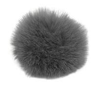 Shanrya Artificial Fur Lapel Mic Wind Muff, Comfortable Lavalier Microphones Windscreen Warm for Outdoor(grey)