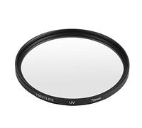 Shanrya Camera UV Filter, High Transmittance Effective Protective Camera Protecting Filter Reducing Ultra Violet Light Black Color for DSLR Cameras(72mm)