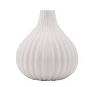 Shanrya Ceramic Vase, High-Temperature Ceramic Material Decoration Vase, Simple Designmodern for Home Livingroom(Small white, 10.8 * 9.8 * 2)