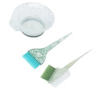 Shanrya Double Side Brush, Complete Ergonomic 3pcs Hair Dye Kit Soft Professional with Pointed Tail Brush for Hair Salon for Hairdresser