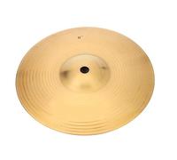 Shanrya Fine Workmanship 8in Cymbal, Brass Cymbal, Drum Set Musical Instrument Accessory Gold Students Amateurs for Music Lovers